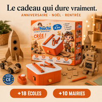 Le Petit Inventeur™ — La machine qui transforme le carton en jouets