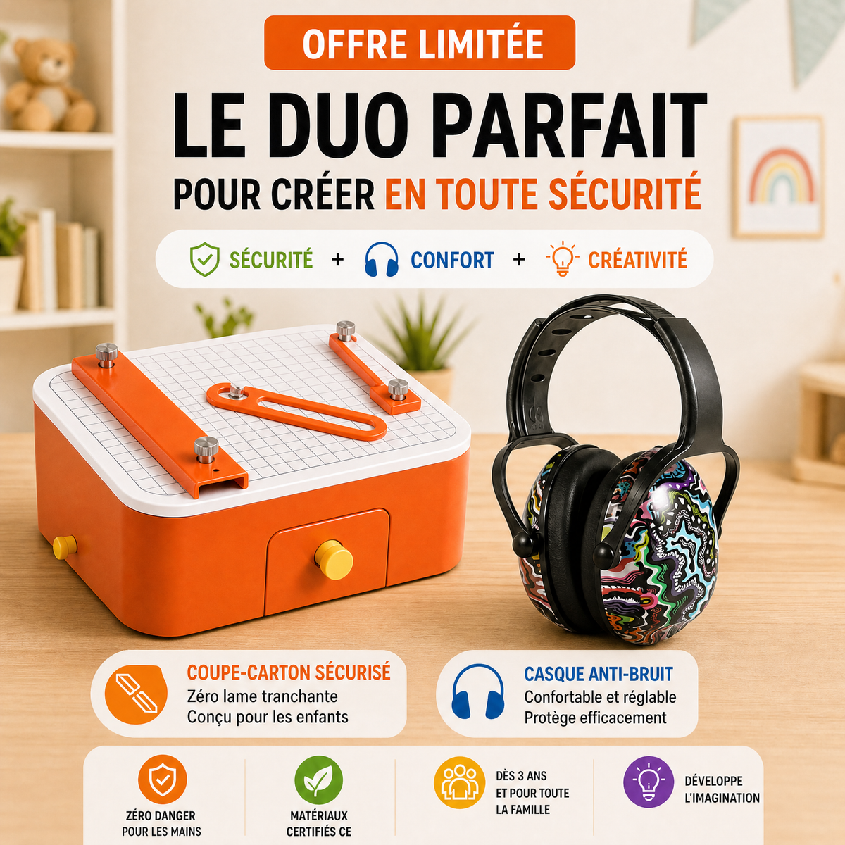 Casque pour un atelier complet
