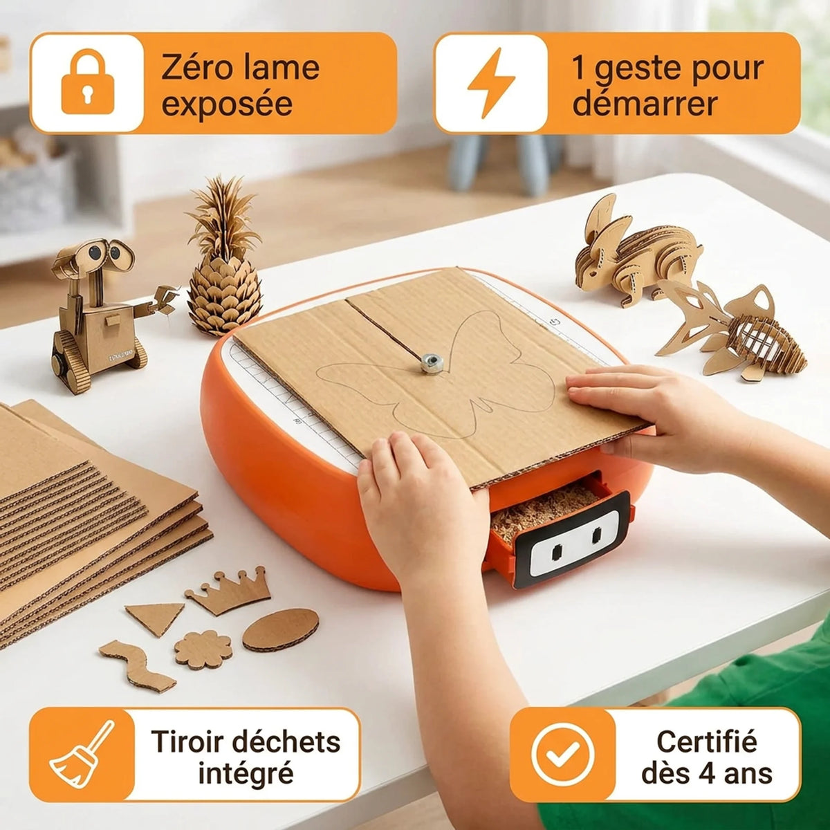 Le Petit Inventeur™ — La machine qui transforme le carton en jouets