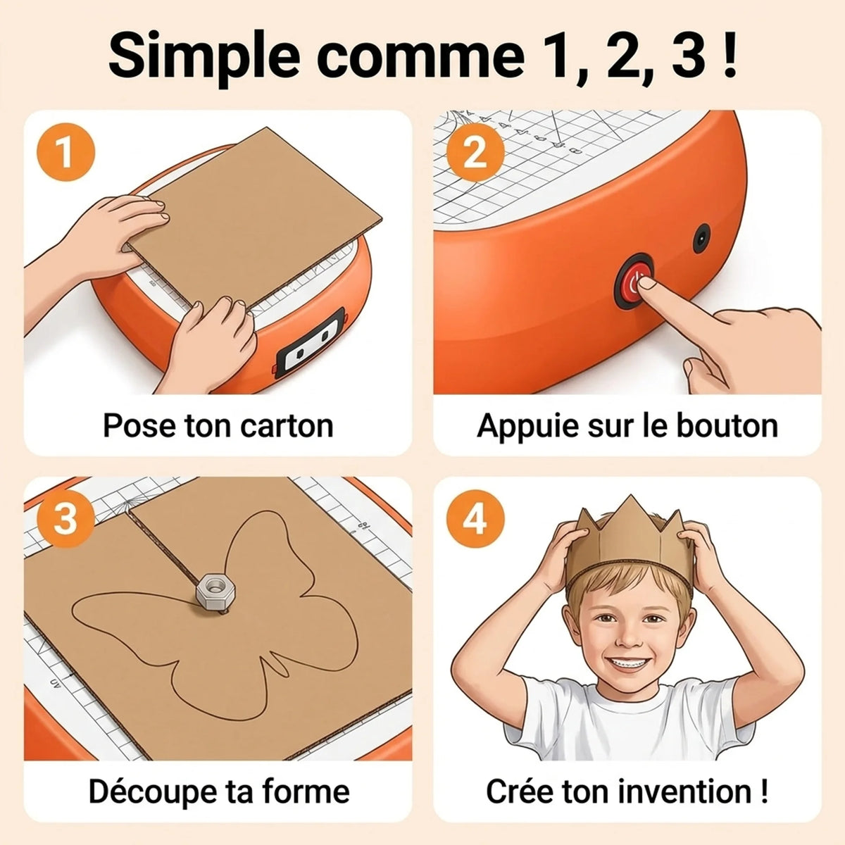 Le Petit Inventeur™ — La machine qui transforme le carton en jouets