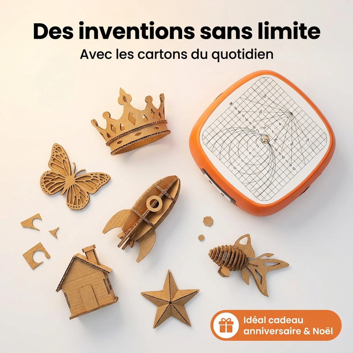 Le Petit Inventeur™ — La machine qui transforme le carton en jouets